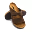 Leon 4704 Comfort férfi bőr papucs barna színben