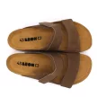 Leon 4704 Comfort férfi bőr papucs barna színben