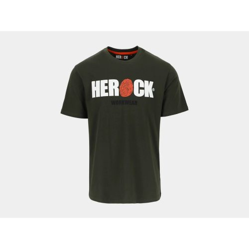 Herock Eni rövidujjú póló sötét khaki színben