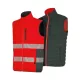 T2S Nepal kifordítható jól láthatósági munkavédelmi mellény piros színben
