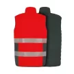 T2S Nepal kifordítható jól láthatósági munkavédelmi mellény piros színben