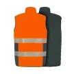 T2S Nepal kifordítható jól láthatósági munkavédelmi mellény narancs színben