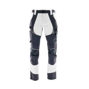   Sara Cottonflex munkavédelmi derekas nadrág fehér/szürke színben
