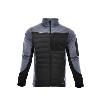   Sara Comfort Plus Hybrid cipzáras pulóver fekete szürke színben