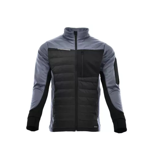 Sara Comfort Plus Hybrid cipzáras pulóver fekete szürke színben