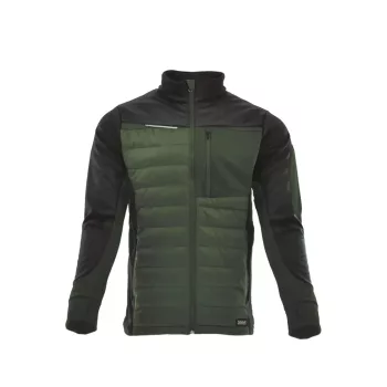   Sara Comfort Plus Hybrid cipzáras pulóver zöld fekete színben