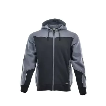 Sara Comfort Plus kapucnis pulóver fekete szürke színben