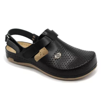 Leon 951 fekete színű munkavédelmi bőr klumpa