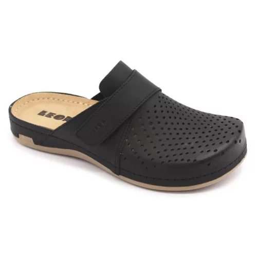 Leon 970 Comfort női bőr klumpa fekete színben
