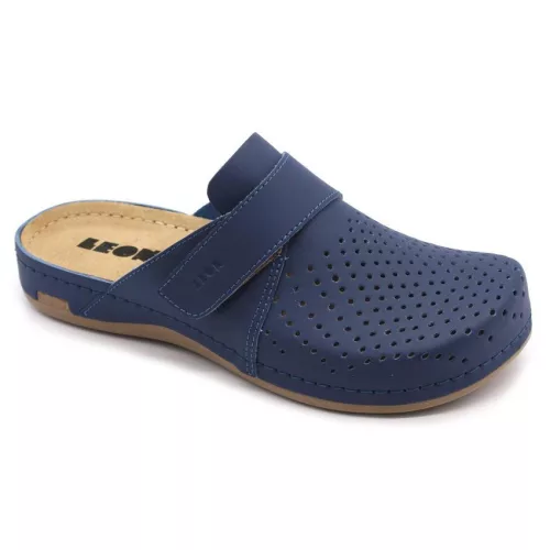 Leon 970 Comfort női bőr klumpa kék színben