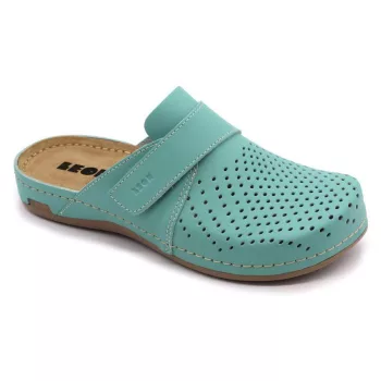 Leon 970 Comfort női bőr klumpa türkiz színben