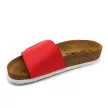 Leon 4022 Comfort női bőr papucs piros színben