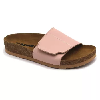 Leon 4022 Comfort női bőr papucs rose színben