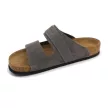 Leon 4704 Comfort férfi bőr papucs szürke színben