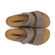 Leon 4704 Comfort férfi bőr papucs szürke színben