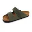 Leon 4704 Comfort férfi bőr papucs zöld színben