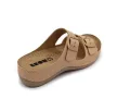 Leon 908 Comfort női bőr papucs bézs színben