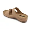 Leon 908 Comfort női bőr papucs bézs színben