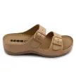 Leon 908 Comfort női bőr papucs bézs színben