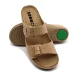 Leon 908 Comfort női bőr papucs bézs színben