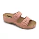 Leon 908 Comfort női bőr papucs rose színben