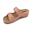 Leon 908 Comfort női bőr papucs rose színben