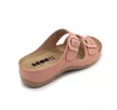 Leon 908 Comfort női bőr papucs rose színben