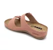 Leon 908 Comfort női bőr papucs rose színben