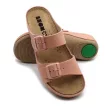 Leon 908 Comfort női bőr papucs rose színben