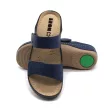 Leon 907 Comfort női bőr papucs kék színben