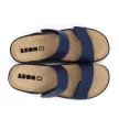 Leon 907 Comfort női bőr papucs kék színben