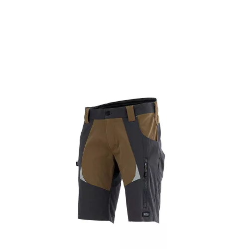 Sara Cottonflex munkavédelmi rövidnadrág barna/szürke színben