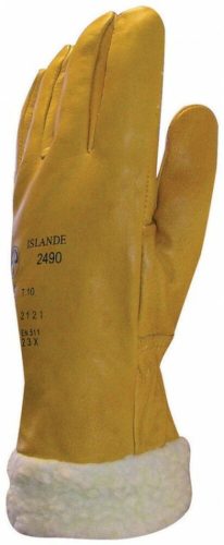EP munkavédelmi bőrkesztyű 32 cm hosszú téli sárga színmarhabőr