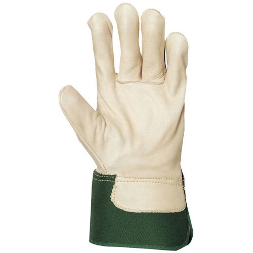 EP munkavédelmi bőrkesztyű, szürke színmarha/zöld vászon kézhát 10-es méret