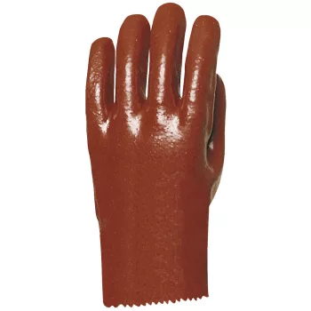   Euro Protection munkavédelmi kesztyű 27 cm hosszú, pamutra mártott bordó PVC