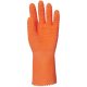Euro Protection munkavédelmi kesztyű pamutra mártott, saválló narancs színben 33cm