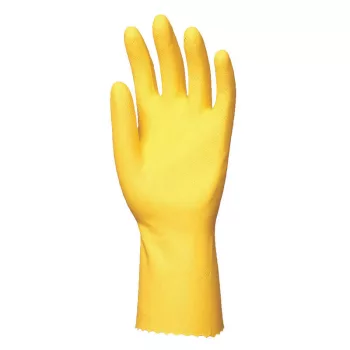   Euro Protection munkavédelmi HTG sárga gumikesztyű, 30cm/0,5mm, pamutbolyhozott belső