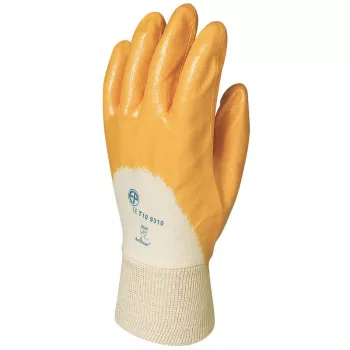   Euro Protection munkavédelmi Eurodex tenyéren mártott sárga nitril kesztyű, actifresh