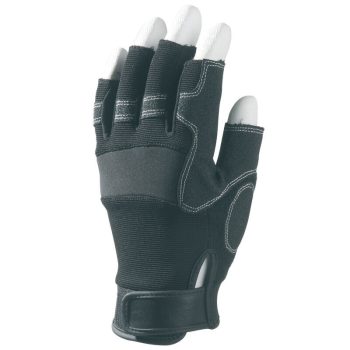   EP munkavédelmi bőrkesztyű, fekete szintetikus sofőr, ujjvég nélkül 10-es méret