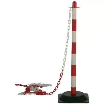 25 méter hosszú piros/fehér jelzőlánc