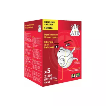   Supair 23306 FFP3 SL NR D szelepes csésze formájú pormaszk