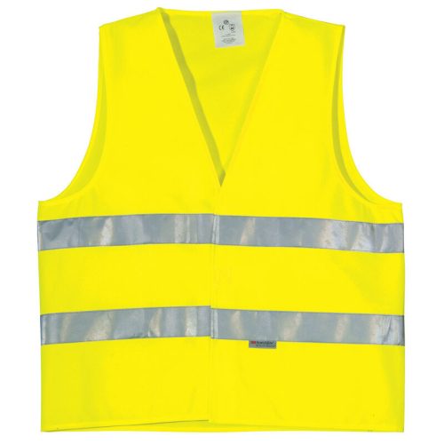 Coverguard Oxford fluo sárga színű jólláthatósági munkavédelmi mellény