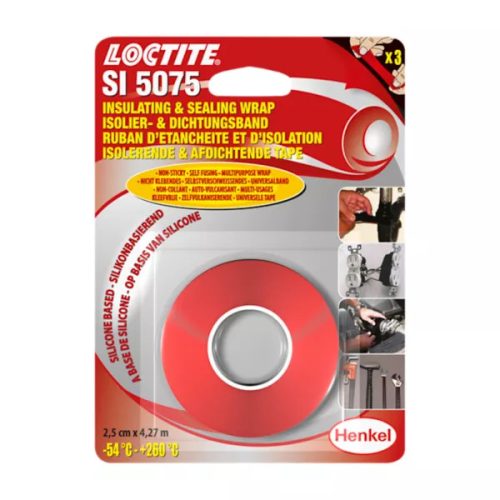 Loctite SI 5075 4.27 méteres piros színű önvulkanizáló szilikonszalag