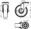 Blickle LRA-TPA 50G kerék, átmérő: 50 mm