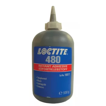   Loctite 480 ütésálló pillanatragasztó fém/fém, fém/gumi és mágnes ragasztásához 500 gr-os
