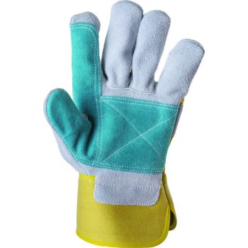   EP munkavédelmi bőrkesztyű dupla hasítékbőr tenyér /sárga vászon