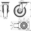 Blickle LE-PO 125G kerék, átmérő: 125 mm
