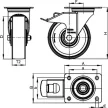 Blickle LE-PO 150G-FI kerék, átmérő: 150 mm