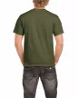 Gildan 5000 kereknyakú póló military green színben