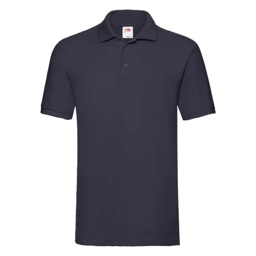Fruit of the loom Premium rövid ujjú galléros póló deep navy színben